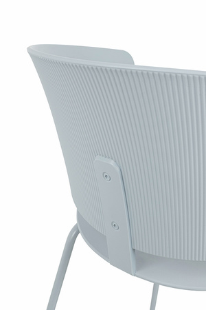 Krzesło GARRET jasnoszare - polipropylen, metal