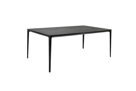 Stół SLIM 140x80 czarny - ceramiczny marmur, aluminium