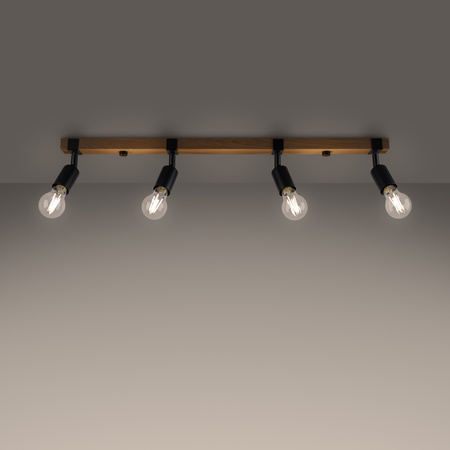 Plafon ZUCA 4 czarny