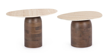 BIZZOTTO zestaw stolików YANISHA brązowy