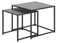 ACTONA zestaw stolików SEAFORD czarne - MDF, metal