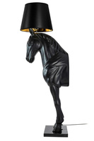 MOOSEE lampa podłogowa KOŃ HORSE STAND    M czarna - włókno szklane