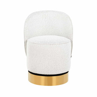 RICHMOND fotel obrotowy BRISTEL WHITE  BOUCLÉ