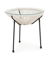 BIZZOTTO stolik ogrodowy PARKER biały