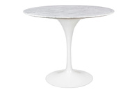 Stół TULIP MARBLE 90 CARRARA biały - marmur, metal