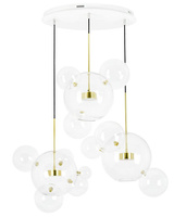 MOOSEE lampa wisząca CAPRI DISC 3 złota   - 180 LED, aluminium, szkło