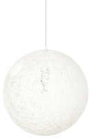 Lampa wisząca LUNA 110 biała - sznurek konopny