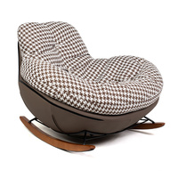 Fotel bujany FATTY brązowa pepitka