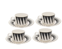 KARE komplet 4 filiżanek HARLEQUIN