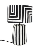 KARE lampa stołowa STRISCE 44 cm          biało-czarna