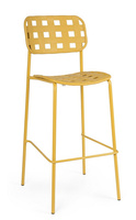 BIZZOTTO krzesło barowe ogrodowe CLOVER żółte