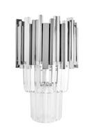 Lampa ścienna IMPERIAL WALL SILVER - stal, kryształ