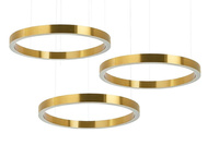 MOOSEE lampa wisząca RING 80 + 80 + 80    złota na jednej podsufitce