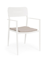 BIZZOTTO krzesło ogrodowe NEBULA białe