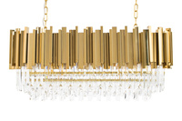 Lampa wisząca IMPERIAL LONG GOLD 90 - stal, kryształ