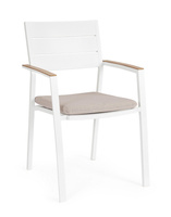 BIZZOTTO krzesło ogrodowe ZELMAR białe