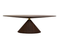 Stół UFO 240 brązowy, naturalny fornir