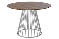 Stół GLAM WALNUT 110 - fornir orzechowy, chromowana podstawa